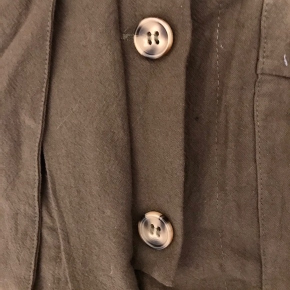 Charlotte Russe army green button up skirt - Picture 3 of 5